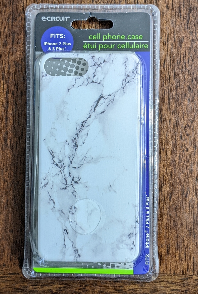 iPhone 7 Plus & 8 Plus Plastic Marble Cell Phone Case, New